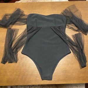 Daring Couture Lacy Bodysuit Top